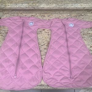 (2) Dreamland Dream Weighted Transition Sleep Sack Swaddle Misty Mauve Pink